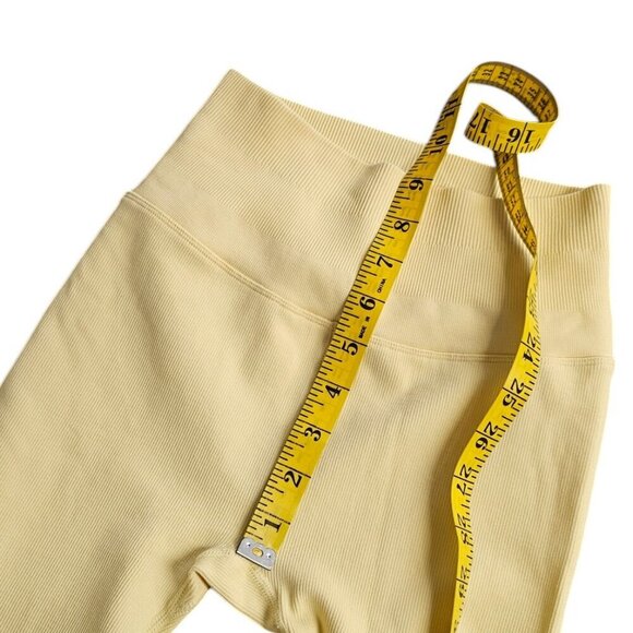 Spiritual Gangster Womens Love Sculpt Legging, Ribbed, Athletic,Yellow,Size XS/S - Picture 4 of 10